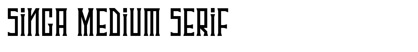 Singa Medium Serif